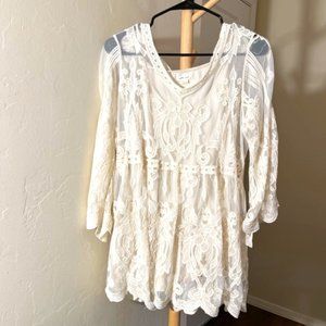 White Laced Long Blouse/Dress